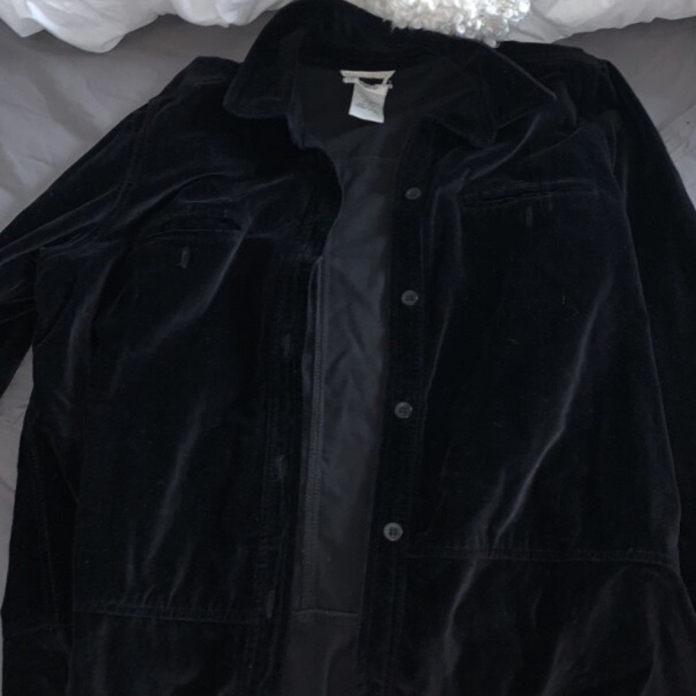 Velvet Button-Up